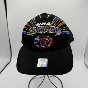 90s STARTER Chicago Bulls Locker Room Hat 1998 NBA‎ Champions Vintage DEADSTOCK